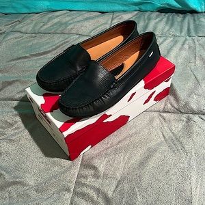 Black Venettiti Size 8 Leather Shoes